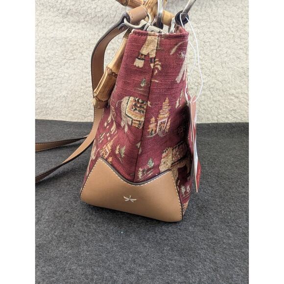 Elephant Print Handbag Purse shoulder bag Canvas Boho - Picture 4 of 11